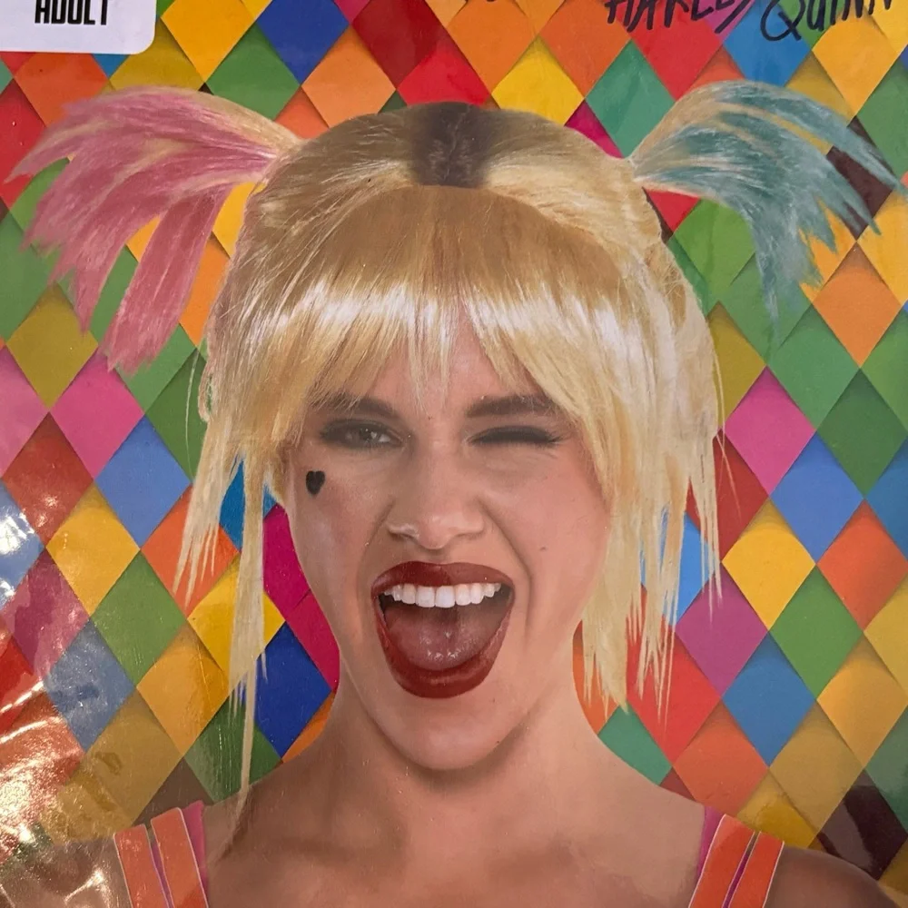 Harley Quinn Multicolor Wig - Picture 3 of 4